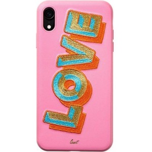 LAUT - iPhone Xr Hoesje - Back Case L-O-V-E Roze