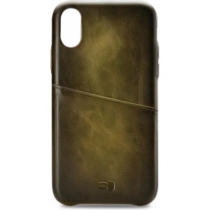 Senza Desire Leather Cover with Card Slot Apple iPhone Xs Max Burned Olive