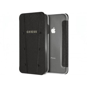 GUESS Bookcase Hoesje iPhone 8 Plus / 7 Plus / 6s Plus / 6 Plus - Zwart