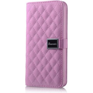 Schapenleer Wallet iPhone 5(s)/SE - Roze