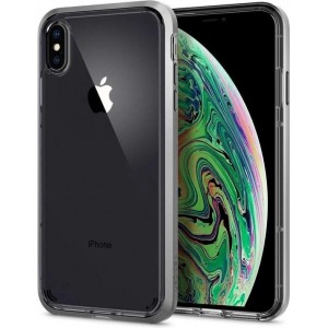 Hoesje Apple iPhone Xs Max - Spigen Neo Hybrid Crystal Case  - Satin Silver