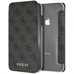 Guess Book case voor Apple iPhone Xs Max - Grijs