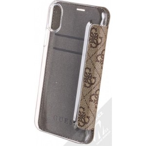 Guess Book Cover bruin - Charms Collection - voor iPhone X / Xs