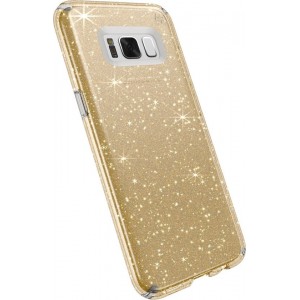 Speck Presidio Clear Glitter - Samsung Galaxy S8 Case - Clear with Gold Glitter / Clear