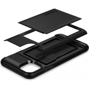 Hoesje Apple iPhone 11 Pro Max - Spigen Slim Armor CS Case - Zwart