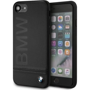 BMW Real Leather Hard Case iPhone 7 en 8 - Zwart